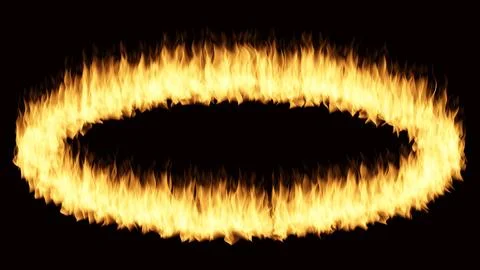 Flame of fire Burning on black background image Stock Illustration