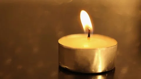The flame of fire on the candle goes out Stock Footage 220521313