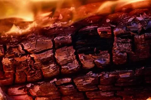 Flame fire close-up Foto stock