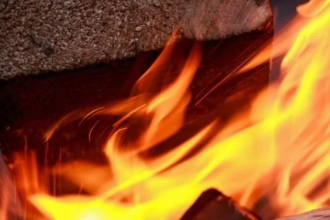 Flame fire close-up Stock Photos