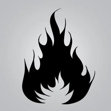 Flame fire danger logo vector icon Stock Illustration