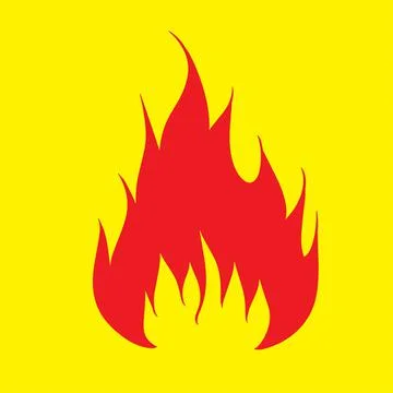 Flame fire danger logo vector icon Stock Illustration