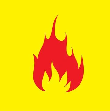 Flame fire danger logo vector icon Stock Illustration