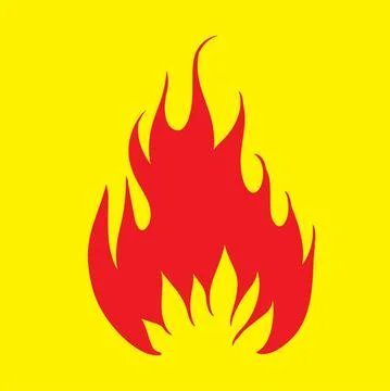 Flame fire danger logo vector icon Stock Illustration