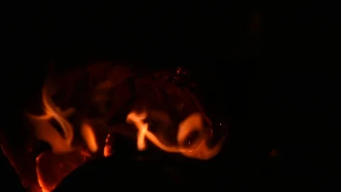 A flame in the fire Video stock 125735829