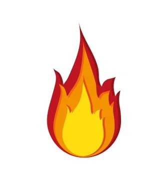 Flame fire hot red orange yellow icon.  Vector graphic 스톡 일러스트