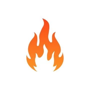Flame fire hot vector icon logo. Flame symbol illustration simple background Illustrazione stock