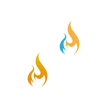 Flame, fire icon logo design vector template 스톡 일러스트