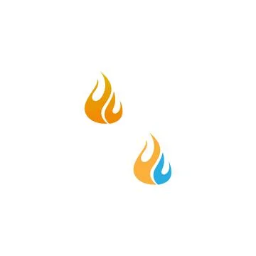 Flame, fire icon logo design vector template 스톡 일러스트