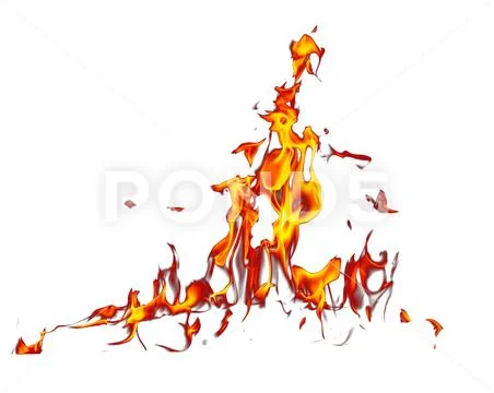 Flame of fire isolated on white background Stock Photo #100175995