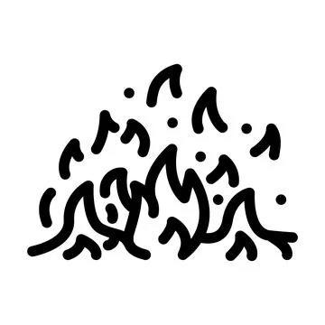 Flame fire line icon vector illustration イラスト素材