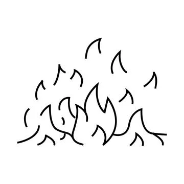 Flame fire line icon vector illustration 스톡 일러스트