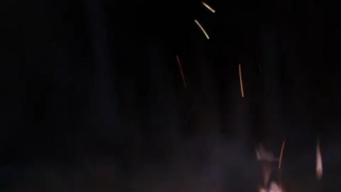 Flame Of Fire In The Night Stock Footage 206455352