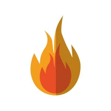 Flame fire orange hot icon. Vector graphic Illustrazione stock