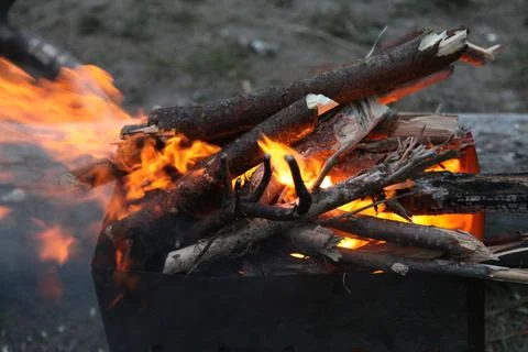 The flame of the fire. Foto stock