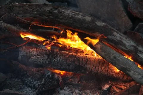 The flame of the fire. Foto stock