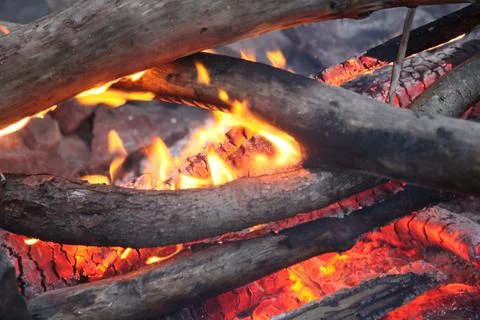 The flame of the fire. Foto stock