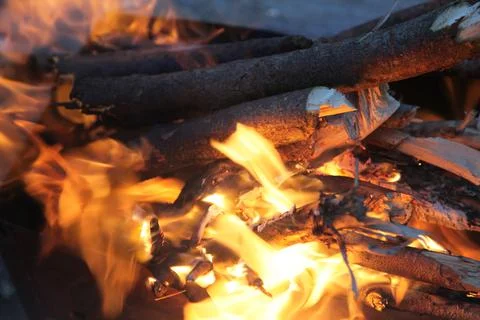 The flame of the fire. Foto stock