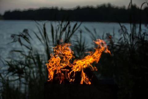 Flame of fire Foto stock