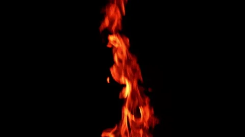 Flame of fire rising up in the darkness. Stock Footage 252696787