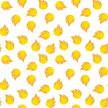 Flame fire seamless pattern background icon. Business flat vector illustratio 库存插图