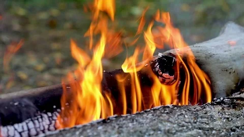 Flame of the fire. Slow motion Stock Footage 80147534