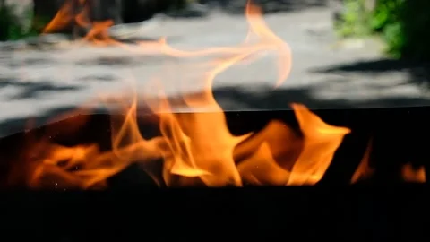 Flame Of The Fire. Slow Motion Stock Footage 134630581