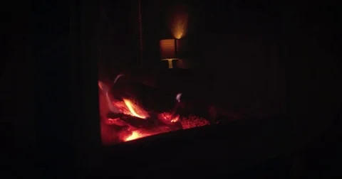 Flame in the fireplace 스톡 동영상 79165574
