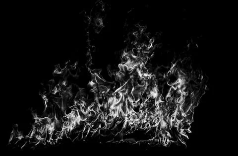 Flame fires. Burn lights on a black background. Fire flames on black background Stock Photos