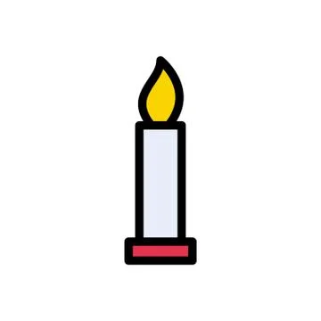 Flame flat color icon イラスト素材