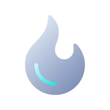 Flame flat gradient two-color ui icon イラスト素材