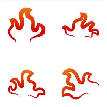 Flame flat vector graphic design illustration isolated Stock Illustration