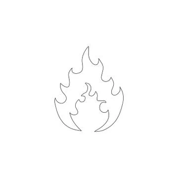 Flame. flat vector icon Stock Illustration