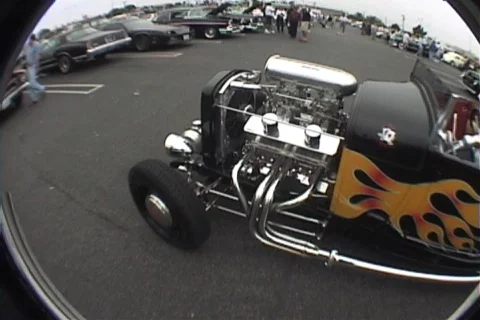 Flame ford hemi  Stock Footage 366901