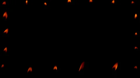 Flame  frame on black Stock Footage 35625007