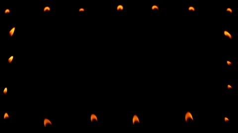 Flame  frame on black Stock Footage 35625025