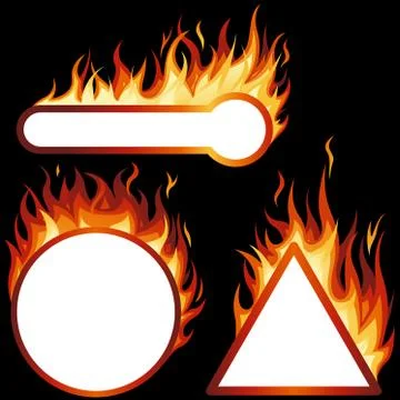Flame Frames 스톡 일러스트