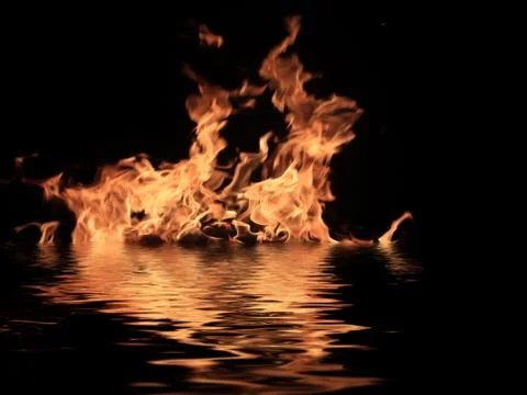 Flame in the fuel storage Stock Photos