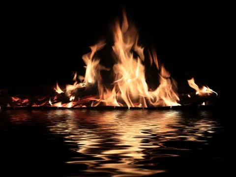 Flame in the fuel storage Stock Photos