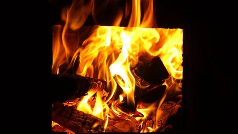 Flame in the furnace. Stock Footage 101346242