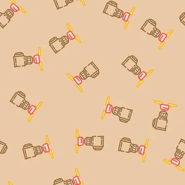 Flame gas burner stove vector seamless pattern 스톡 일러스트