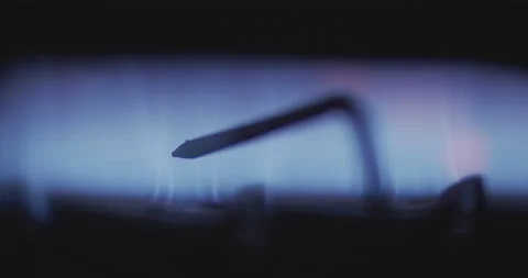 Flame of gas column Stock Footage 144635867