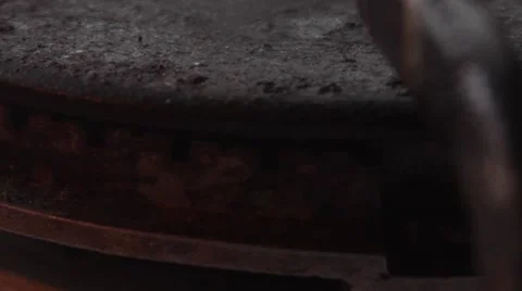 Flame. Gas Cooker Stock Footage 47861599