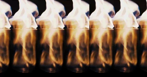 Flame glass Video stock 123736055