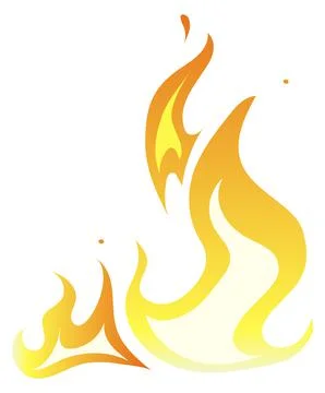 Flame gradient symbol. Burning fire heat icon Stock Illustration