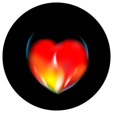 Flame heart Stock Illustration
