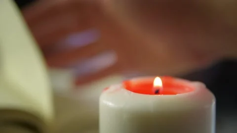 Flame of hope on a pastel colored background. HD footage. Stock Footage 147267042