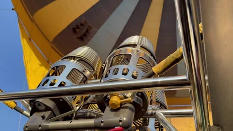 Flame hot air balloon Stock Footage 329052636