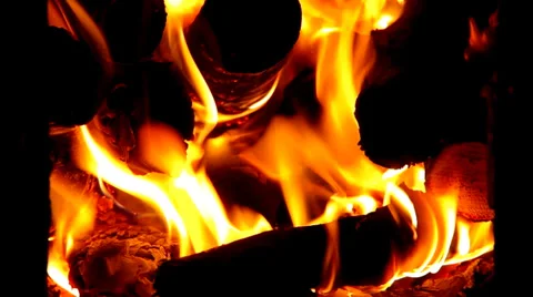 Flame of hot fire Stock Footage 35527067