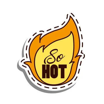 Flame, hot patch Stock Illustration